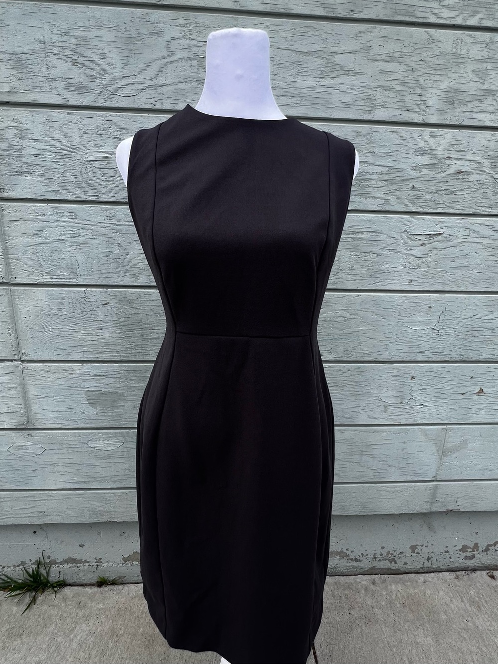 Calvin Klein Black Sleeveless Sheath Midi Dress